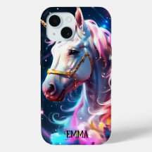 Unieke Regenboog Eenhoorn Hoofd Custom Naam Meisje