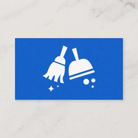 Unieke reiniging van het witte en blauwe vaste hui visitekaartje (Achterkant)