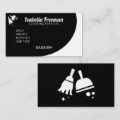 Unieke reiniging van het witte en zwarte vaste hui visitekaartje (Voorkant / Achterkant)