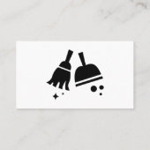 Unieke reiniging van zwart-wit en witvormig huis visitekaartje (Achterkant)