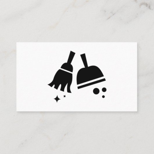 Unieke reiniging van zwart-wit en witvormig huis visitekaartje (Achterkant)