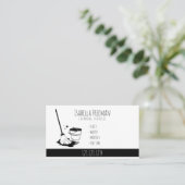 Unieke reinigingsservice voor wit en zwart huis  visitekaartje (Staand voorkant)