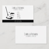 Unieke reinigingsservice voor wit en zwart huis  visitekaartje (Voorkant / Achterkant)