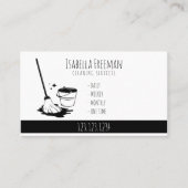 Unieke reinigingsservice voor wit en zwart huis  visitekaartje (Voorkant)