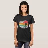 Unieke Retro 70s Sunset I Raise Tiny Chickens T-shirt (Voorkant volledig)
