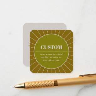 Unieke Retro geïnspireerde bewerkbare ontwerp Sjab Informatiekaartje