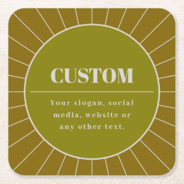 Unieke Retro geïnspireerde bewerkbare ontwerp Sjab Kartonnen Onderzetters