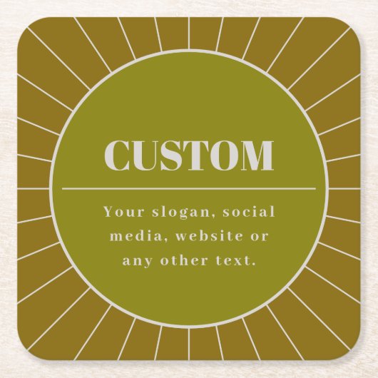 Unieke Retro geïnspireerde bewerkbare ontwerp Sjab Kartonnen Onderzetters (Voorkant)