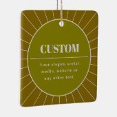 Unieke Retro geïnspireerde bewerkbare ontwerp Sjab Keramisch Ornament (Rechts)