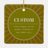 Unieke Retro geïnspireerde bewerkbare ontwerp Sjab Keramisch Ornament (Achterkant)