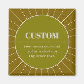 Unieke Retro geïnspireerde bewerkbare ontwerp Sjab Magneet (Voorkant)