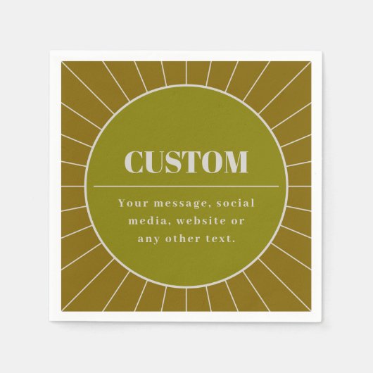 Unieke Retro geïnspireerde bewerkbare ontwerp Sjab Servet (Voorkant)