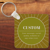 Unieke Retro geïnspireerde bewerkbare ontwerp Sjab Sleutelhanger (Voorkant)