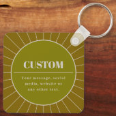 Unieke Retro geïnspireerde bewerkbare ontwerp Sjab Sleutelhanger (Achterkant)