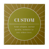 Unieke Retro geïnspireerde bewerkbare ontwerp Sjab Tegeltje (Voorkant)