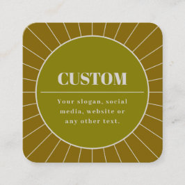 Unieke Retro geïnspireerde bewerkbare ontwerp Sjab Vierkante Visitekaartje