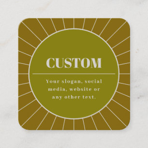 Unieke Retro geïnspireerde bewerkbare ontwerp Sjab Vierkante Visitekaartje
