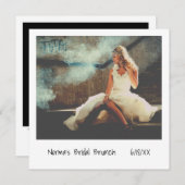 Unieke Retro Instant Photo Bridal Brunch Kaart (Voorkant / Achterkant)