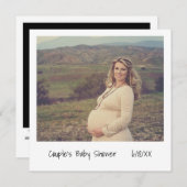 Unieke Retro Instant Photo Couples Baby shower Kaart (Voorkant / Achterkant)