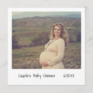 Unieke Retro Instant Photo Couples Baby shower Kaart