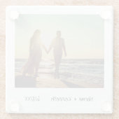 Unieke Retro Instant Photo Wedding Glazen Onderzetter (Achterkant)