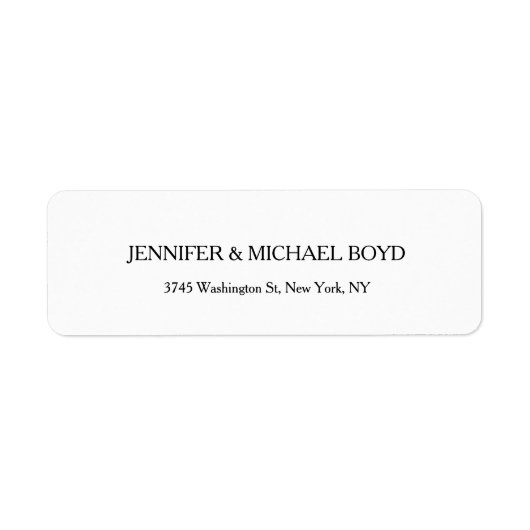 Unieke Retro klassieke familienaam zwart-wit Etiket (Voorkant)