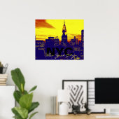 Unieke retro New York City Poster (Thuiskantoor)