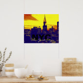 Unieke retro New York City Poster (Keuken)