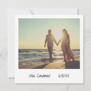 Unieke Retro Onmiddellijke foto Spaanse bruiloft Kaart