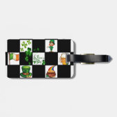 Unieke Retro St. Patrick's Day Bagagelabel (Achterkant horizontaal)