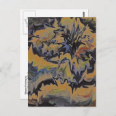 Unieke  retro stijl Briefkaart van een Vocano (Voorkant / Achterkant)