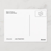 Unieke  retro stijl Briefkaart van een Vocano (Achterkant)