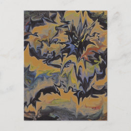 Unieke retro stijl Briefkaart van een Vocano