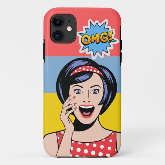 Unieke retro vrouw kleurrijke kleur blok Roze Case-Mate iPhone Case (Achterkant)