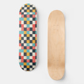 Unieke Retro Y2K Checker Design Skateboard (Voorkant)
