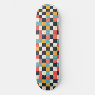 Unieke Retro Y2K Checker Design Skateboard