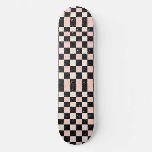 Unieke Retro Y2K Checker Design Skateboard (Voorkant)