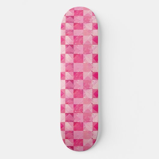 Unieke Retro Y2K Checker Design Skateboard (Voorkant)
