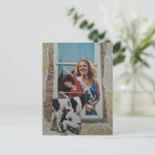 Unieke Retro Zuivelprinses Collage Briefkaart (Staand voorkant)