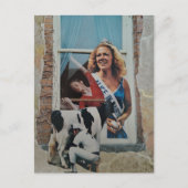 Unieke Retro Zuivelprinses Collage Briefkaart (Voorkant)