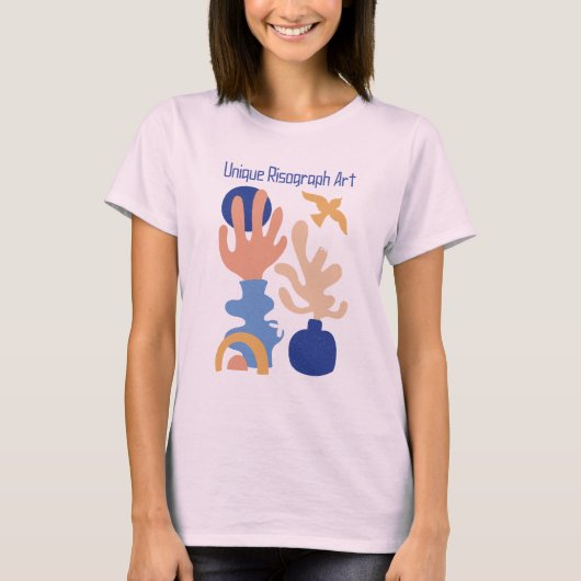 Unieke Risograph Art T-shirt (Voorkant)