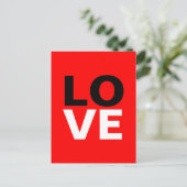 Unieke rode achtergrond liefde Romance Briefkaart (Staand voorkant)