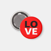 Unieke rode achtergrond liefde Romance Magneet (Voorkant / Achterkant)