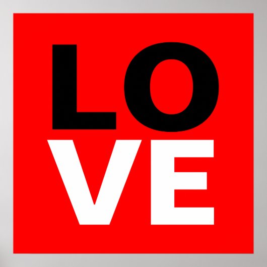 Unieke Rode Achtergrond Liefde Romance Poster (Voorkant)