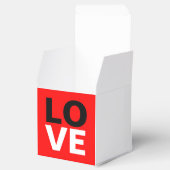 Unieke rode achtergrond liefde romantiek bedankdoosjes (Geopend)