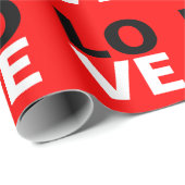 Unieke rode achtergrond liefde romantiek cadeaupapier (Rol Hoek)