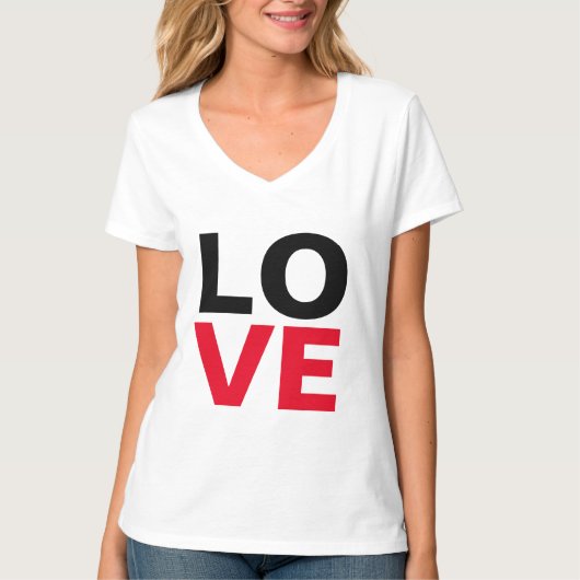 Unieke rode achtergrond liefde romantiek t-shirt (Voorkant)