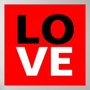 Unieke rode achtergrond liefdesromance poster