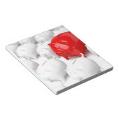 Unieke rode-gasbank notitieblok (Schuin)