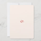 Unieke Rode Hand Getrokken Bruids Brunch Dat Is Am Kaart (Achterkant)